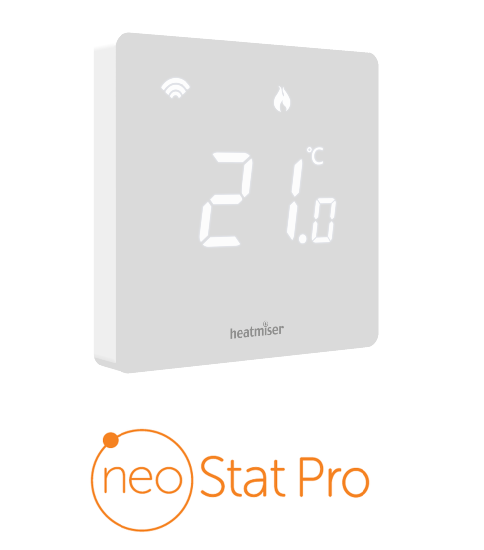 Picture of neoStat Pro at a slight angle with product brand logo under it.
